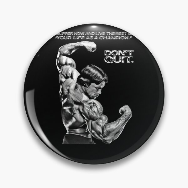 Item preview, Stoic Quote "Don't quit. Suffer now and live the rest of your life as a champion." Muhammad Ali. Arnold Schwarzenegger Fan art designed and sold by HuzaifaNaveedh.