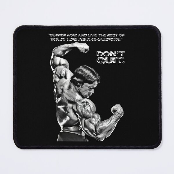 Item preview, Stoic Quote "Don't quit. Suffer now and live the rest of your life as a champion." Muhammad Ali. Arnold Schwarzenegger Fan art designed and sold by HuzaifaNaveedh.