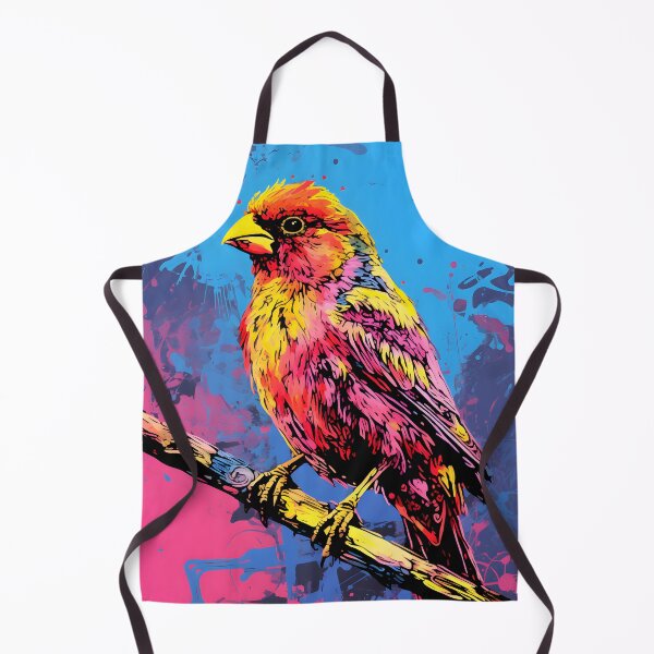Artikelvorschau, Finken-Vogel-Porträtkunst. Tier bunt. Tierkissen. entworfen und verkauft von formform.