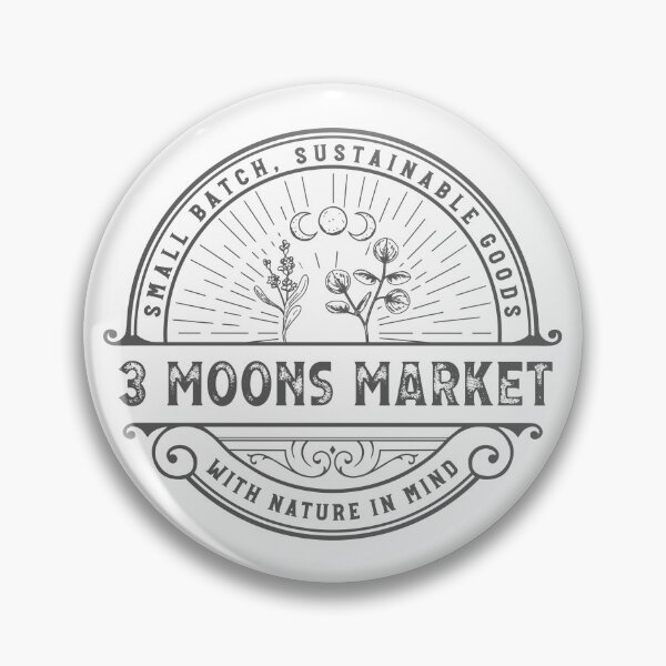 Item preview, 3 Moons Main Logo White Background designed and sold by 3MoonsMarket.