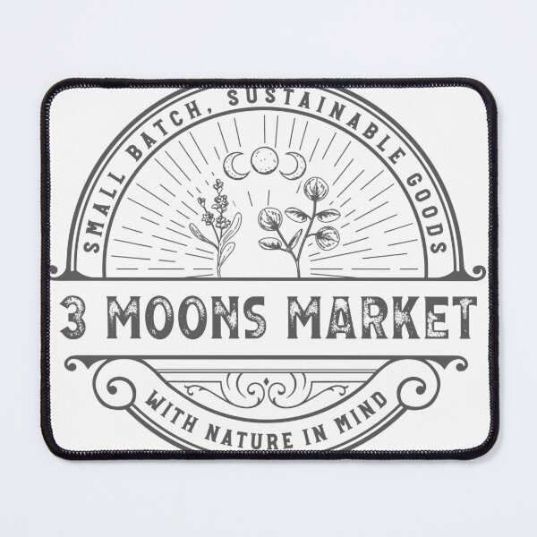 Item preview, 3 Moons Main Logo White Background designed and sold by 3MoonsMarket.