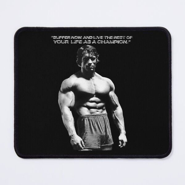 Item preview, Stoic Quote "Don't quit. Suffer now and live the rest of your life as a champion." Muhammad Ali. Arnold Schwarzenegger Fan art designed and sold by HuzaifaNaveedh.