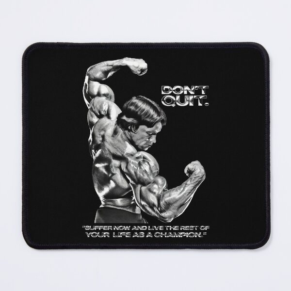 Item preview, Stoic Quote "Don't quit. Suffer now and live the rest of your life as a champion." Muhammad Ali. Arnold Schwarzenegger Fan art designed and sold by HuzaifaNaveedh.