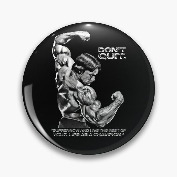 Item preview, Stoic Quote "Don't quit. Suffer now and live the rest of your life as a champion." Muhammad Ali. Arnold Schwarzenegger Fan art designed and sold by HuzaifaNaveedh.