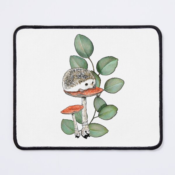 Item preview, Little HEDGEHOG on a TOADSTOOL with Eucalyptus Leaves Clip Art Illustration designed and sold by JoyfulWhimsy.