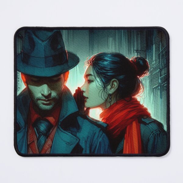 Item preview, Neo Noir Vintage Whispered Secret Man and Woman [Watercolor] designed and sold by RESToRAPTOR.