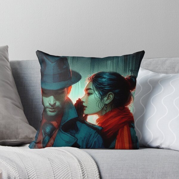 Item preview, Neo Noir Vintage Whispered Secret Man and Woman [Watercolor] designed and sold by RESToRAPTOR.
