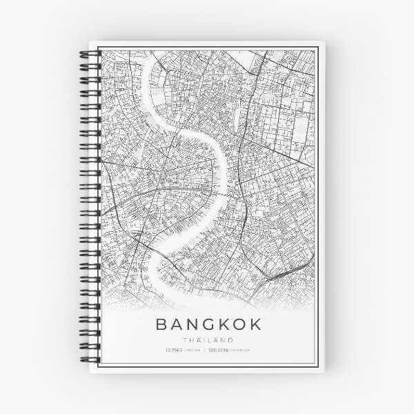 Item preview, Bangkok City Map designed and sold by wally-prints.