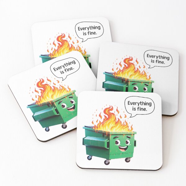Item preview, Everything Is Fine Funny Dumpster Fire Design designed and sold by ThreadofHonor.