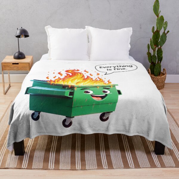 Item preview, Everything Is Fine Funny Dumpster Fire Design designed and sold by ThreadofHonor.