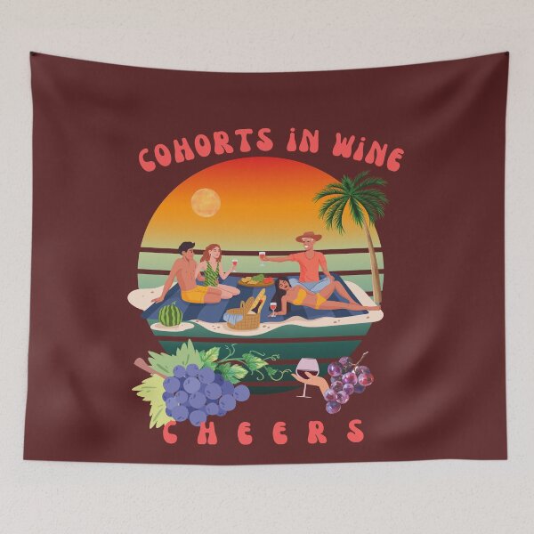 Item preview, Friends sharing wine on the beach. designed and sold by MCanderart.