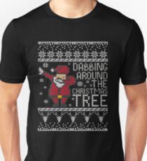 Dabbing Around The Christmas Tree - Funny Christmas Gift Santa Claus Unisex T-Shirt