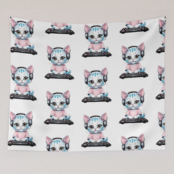 Item preview, Adorable DJ Cat designed and sold by FurryAffection.