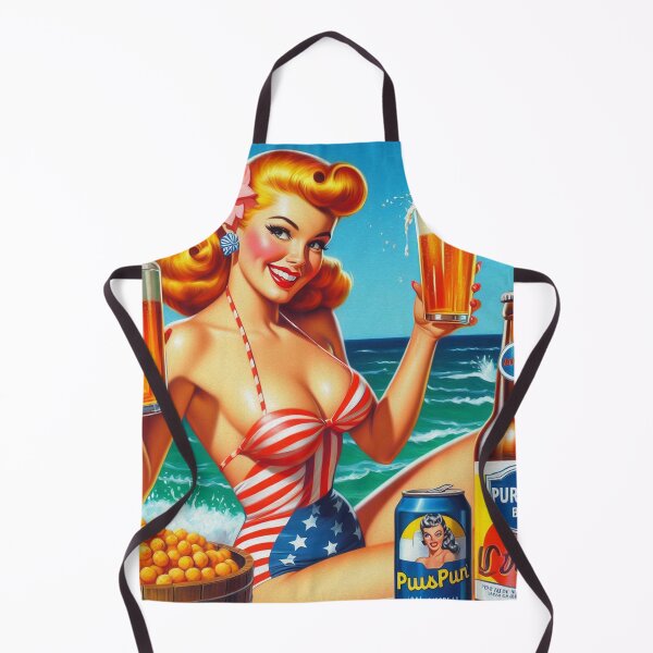 Artikelvorschau, Vintages Sommerbiermädchen entworfen und verkauft von PulpVintage.