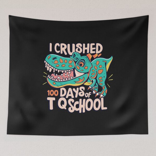 Item preview, I Crushed 100 Days of School T Rex Dinosaur Teacher Boy Gift T-Shirt designed and sold by MizoX7.