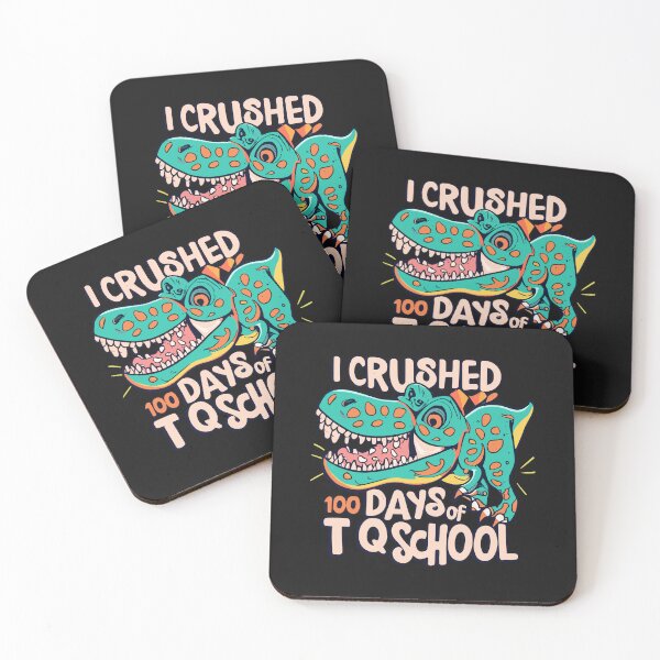 Item preview, I Crushed 100 Days of School T Rex Dinosaur Teacher Boy Gift T-Shirt designed and sold by MizoX7.