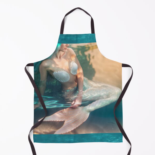 Item preview, A mermaid is half covered by water. designed and sold by piscesmermaid.