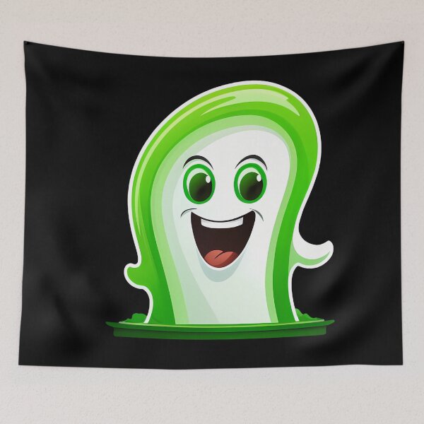 Item preview, Bewitched Digital Art: Find the Smiling Green Ghost designed and sold by Artedig.
