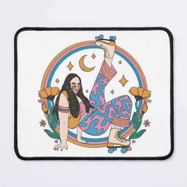 Item preview, Retro Hippie Moon Child Roller Skater Hobby Girl Derby Sport designed and sold by Nicole Creates.