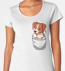 Pocket Cute Jack Russell Terrier Women's Premium T-Shirt