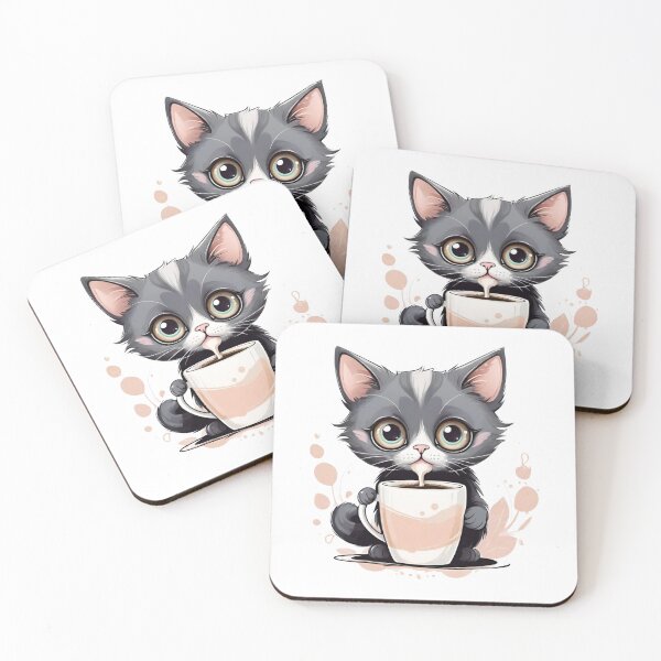 Item preview, Adorable Cat With Coffee  designed and sold by FurryAffection.