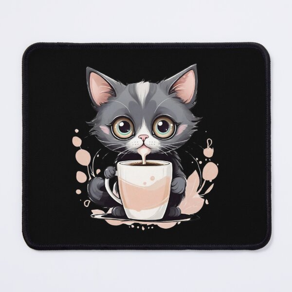 Item preview, Adorable Cat With Coffee designed and sold by FurryAffection.