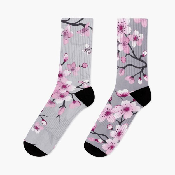 Item preview, Silver and Violet Oriental Cherry Blossoms on Beige and Chinese Wedding Double Happiness | Japanese Sakura designed and sold by GrinGalore.