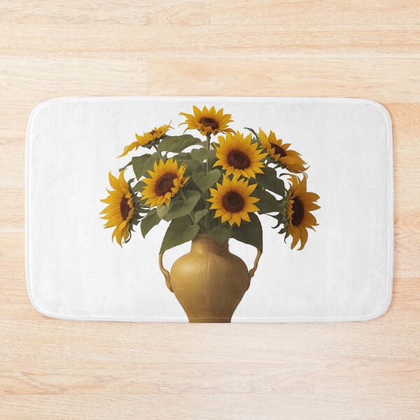 Item preview, sunflowers in a golden yellow vase summer and spring style for woman designed and sold by Carlos Gudino.