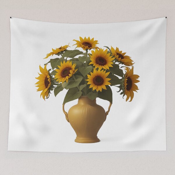 Item preview, sunflowers in a golden yellow vase summer and spring style for woman designed and sold by Carlos Gudino.