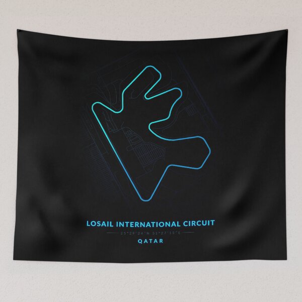 Item preview, Losail International Circuit in Qatar in Blue Neon style designed and sold by Jerhus.