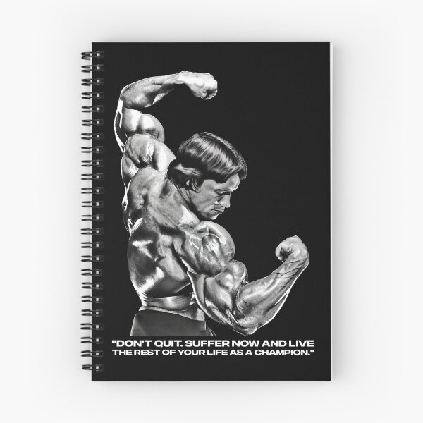 Item preview, Stoic Quote "Don't quit. Suffer now and live the rest of your life as a champion." Muhammad Ali. Arnold Schwarzenegger Fan art designed and sold by HuzaifaNaveedh.