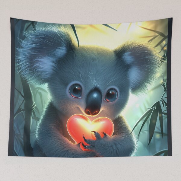 Item preview, A little koala and his pretty heart designed and sold by Fantasyplus.