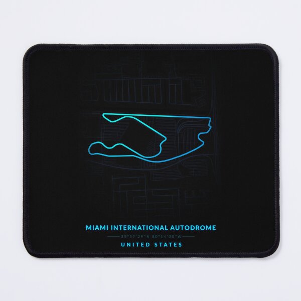 Item preview, Miami International Autodrome circuit in the United States in Blue color Neon style designed and sold by Jerhus.