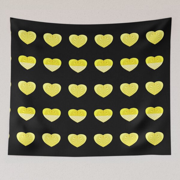 Item preview, yellow heart patten designed and sold by PaintDesigns.