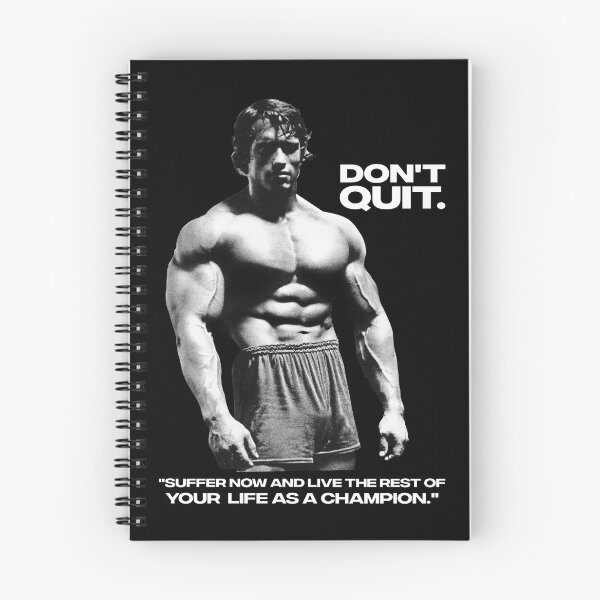 Item preview, Stoic Quote "Don't quit. Suffer now and live the rest of your life as a champion." Muhammad Ali. Arnold Schwarzenegger Fan art designed and sold by HuzaifaNaveedh.