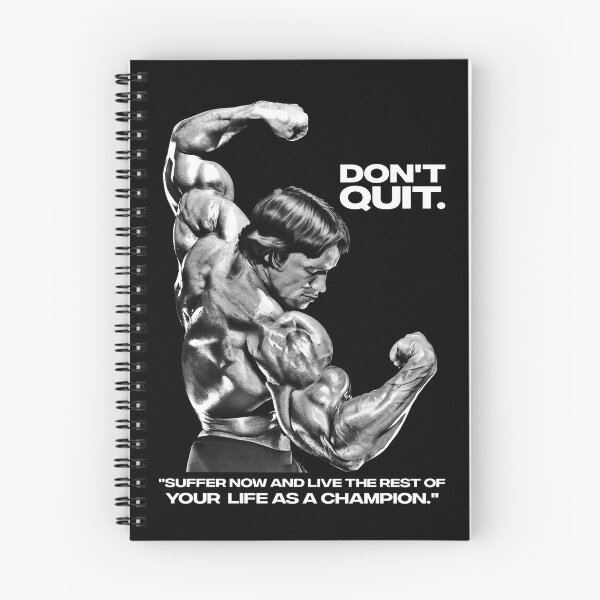 Item preview, Stoic Quote "Don't quit. Suffer now and live the rest of your life as a champion." Muhammad Ali. Arnold Schwarzenegger Fan art designed and sold by HuzaifaNaveedh.