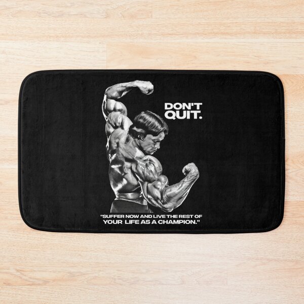 Item preview, Stoic Quote "Don't quit. Suffer now and live the rest of your life as a champion." Muhammad Ali. Arnold Schwarzenegger Fan art designed and sold by HuzaifaNaveedh.