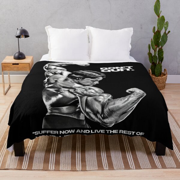 Item preview, Stoic Quote "Don't quit. Suffer now and live the rest of your life as a champion." Muhammad Ali. Arnold Schwarzenegger Fan art designed and sold by HuzaifaNaveedh.