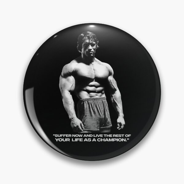 Item preview, Stoic Quote "Don't quit. Suffer now and live the rest of your life as a champion." Muhammad Ali. Arnold Schwarzenegger Fan art designed and sold by HuzaifaNaveedh.