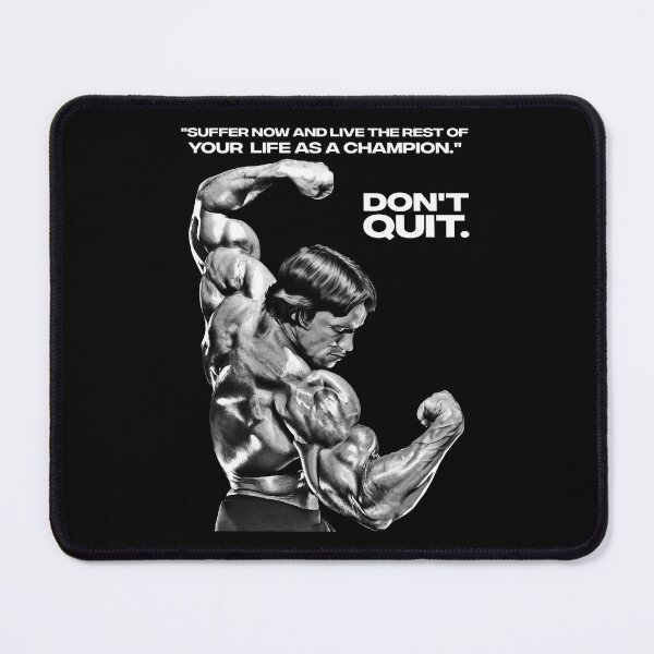 Item preview, Stoic Quote "Don't quit. Suffer now and live the rest of your life as a champion." Muhammad Ali. Arnold Schwarzenegger Fan art designed and sold by HuzaifaNaveedh.