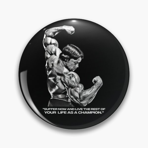 Item preview, Stoic Quote "Don't quit. Suffer now and live the rest of your life as a champion." Muhammad Ali. Arnold Schwarzenegger Fan art designed and sold by HuzaifaNaveedh.