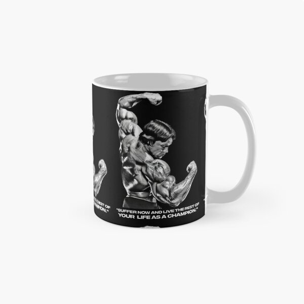 Item preview, Stoic Quote "Don't quit. Suffer now and live the rest of your life as a champion." Muhammad Ali. Arnold Schwarzenegger Fan art designed and sold by HuzaifaNaveedh.