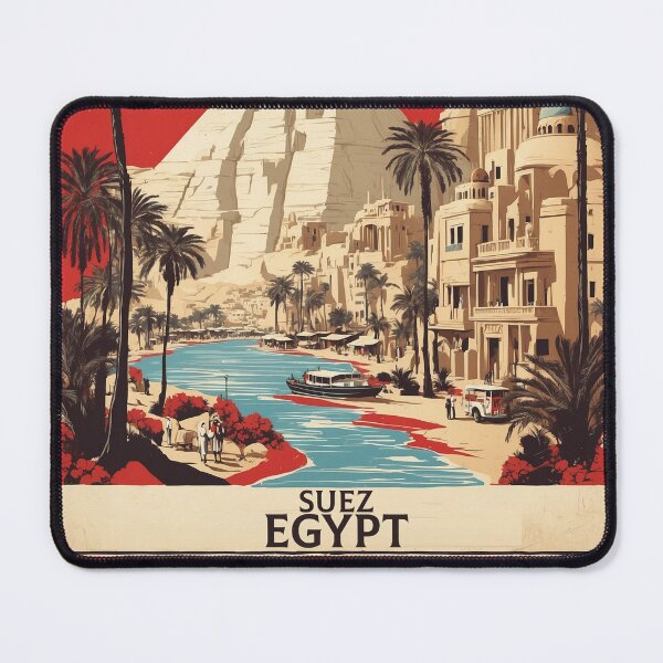 Item preview, Suez Egypt Vintage Poster Tourism 2 designed and sold by TravelersGems.