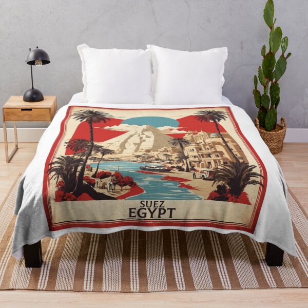 Item preview, Suez Egypt Vintage Poster Tourism 2 designed and sold by TravelersGems.