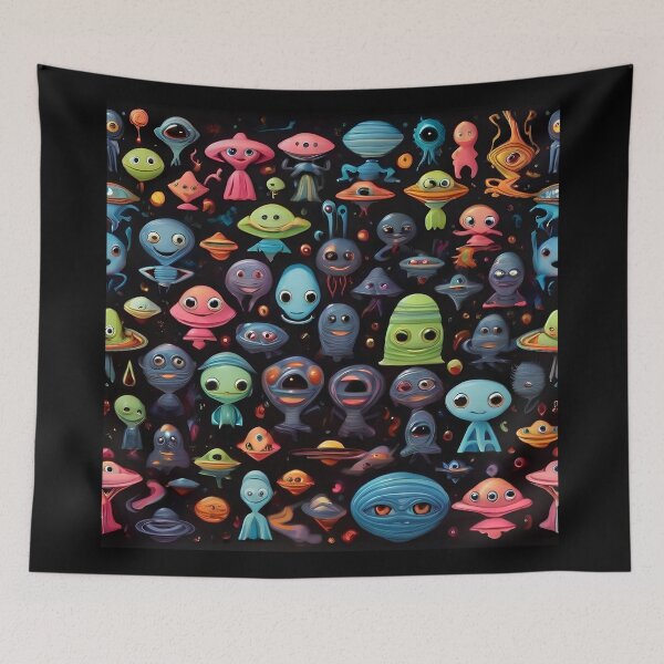 Item preview, happy aliens  designed and sold by bonjourmadame4.