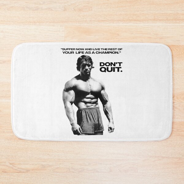Item preview, Stoic Quote "Don't quit. Suffer now and live the rest of your life as a champion." Muhammad Ali. Arnold Schwarzenegger Fan art designed and sold by HuzaifaNaveedh.