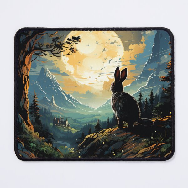 Item preview, Moon Gazing Hare designed and sold by CosmicAnomaly.