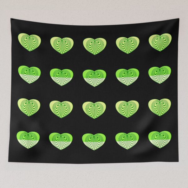 Item preview, green heart patten designed and sold by PaintDesigns.
