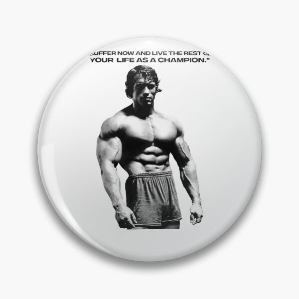 Item preview, Stoic Quote "Don't quit. Suffer now and live the rest of your life as a champion." Muhammad Ali. Arnold Schwarzenegger Fan art designed and sold by HuzaifaNaveedh.