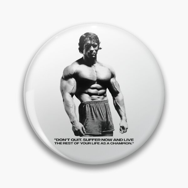 Item preview, Stoic Quote "Don't quit. Suffer now and live the rest of your life as a champion." Muhammad Ali. Arnold Schwarzenegger Fan art designed and sold by HuzaifaNaveedh.
